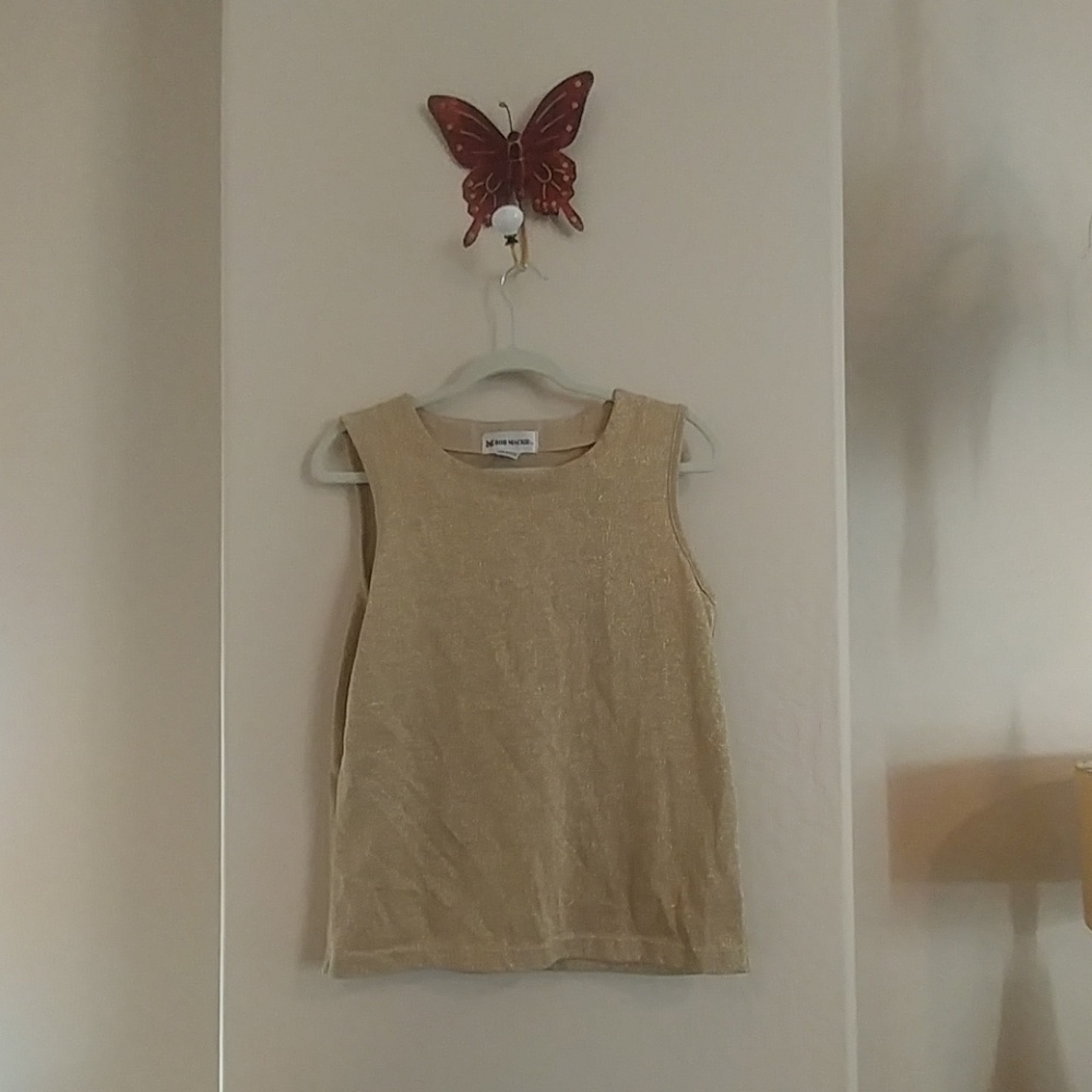 Vintage Bob Mackie gold tank top